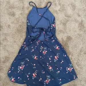 Blue Floral Skater Skirt Lulu Dress